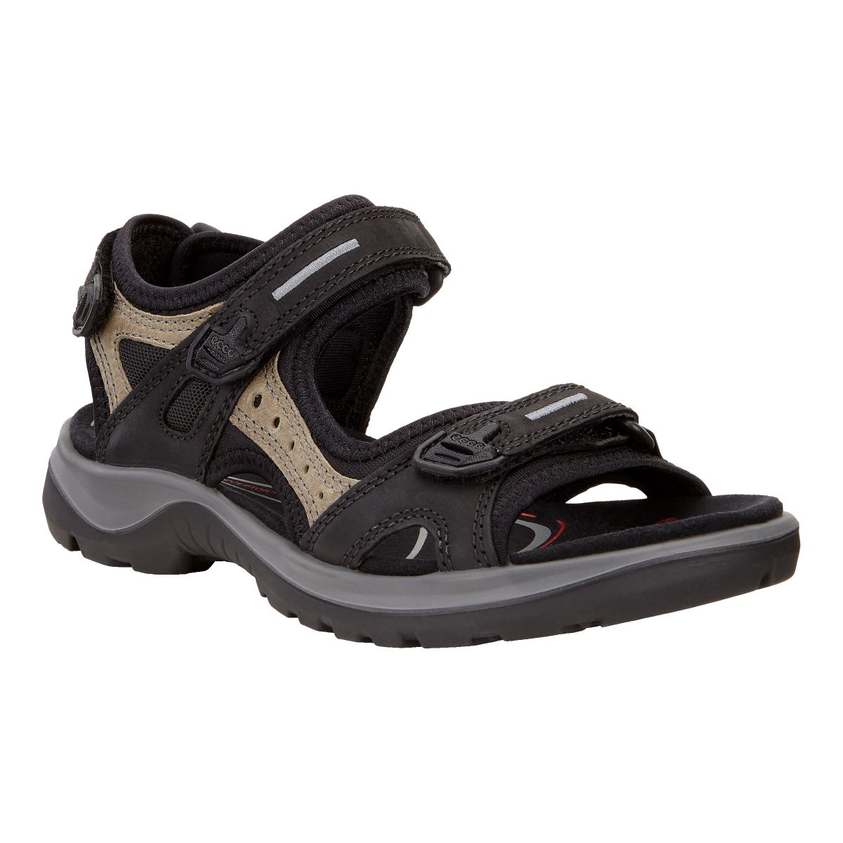 ECCO Women's Yucatan Sandal Black/Mole/Black - 069563-50034