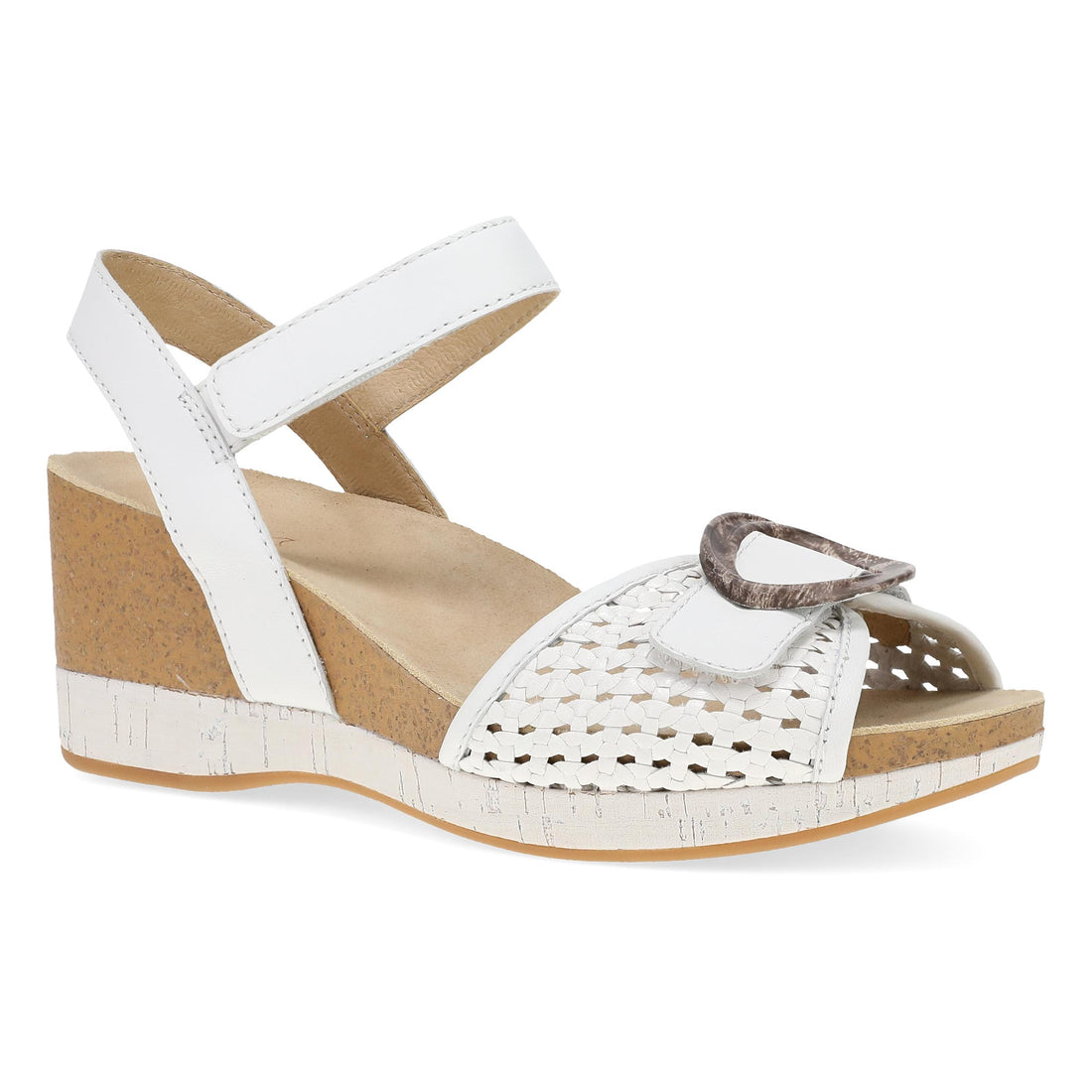 Dansko Women's Stella Sandal White Woven Leather - 10003010300