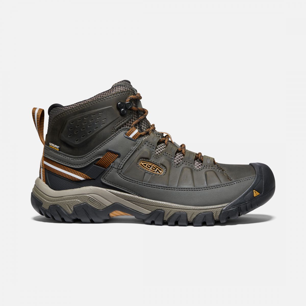 KEEN Men's Targhee III Mid Wide Hiking Boot Black Olive/Golden Brown - 1018596