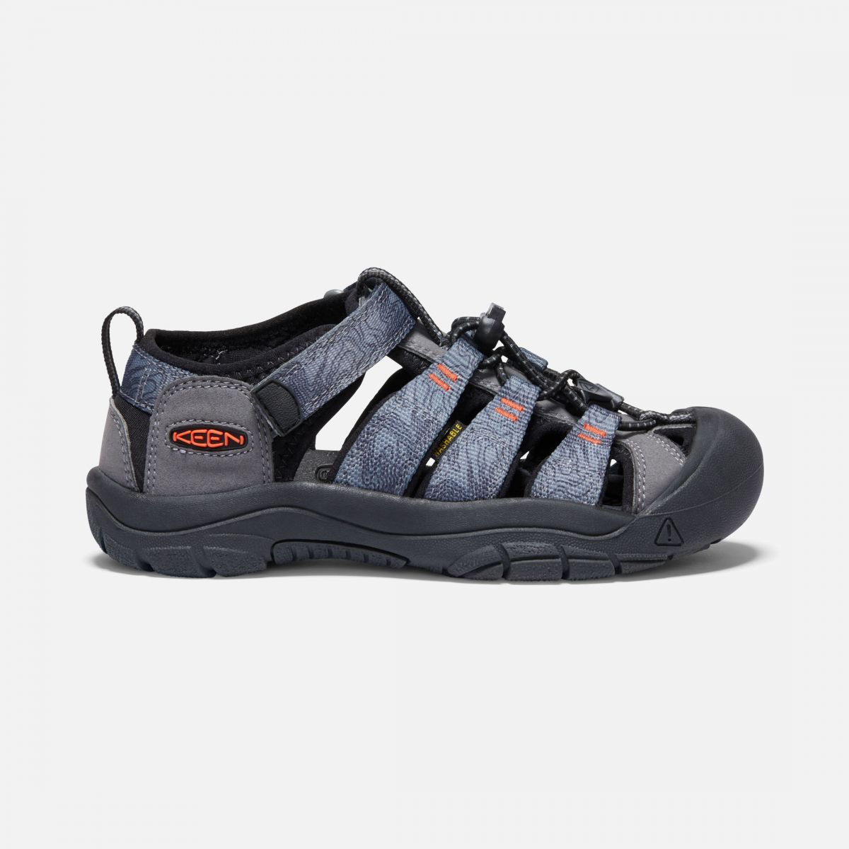 KEEN Unisex Big Kids' Newport H2 Sandal Steel Grey/Black - 1026277