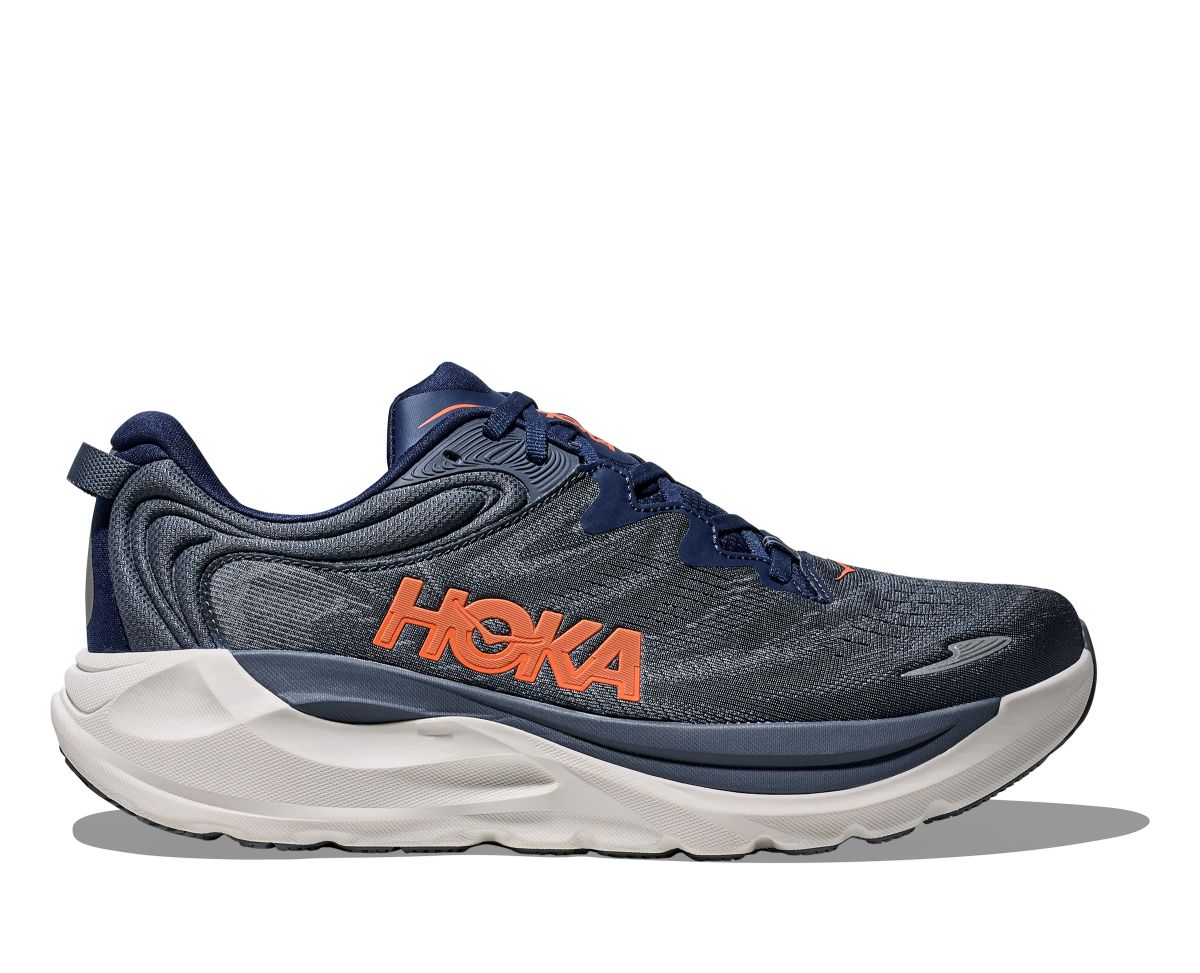 HOKA Men's Gaviota 6 Wide Running Shoes Midnight Blue/Faded Navy - 1171934-MLFD