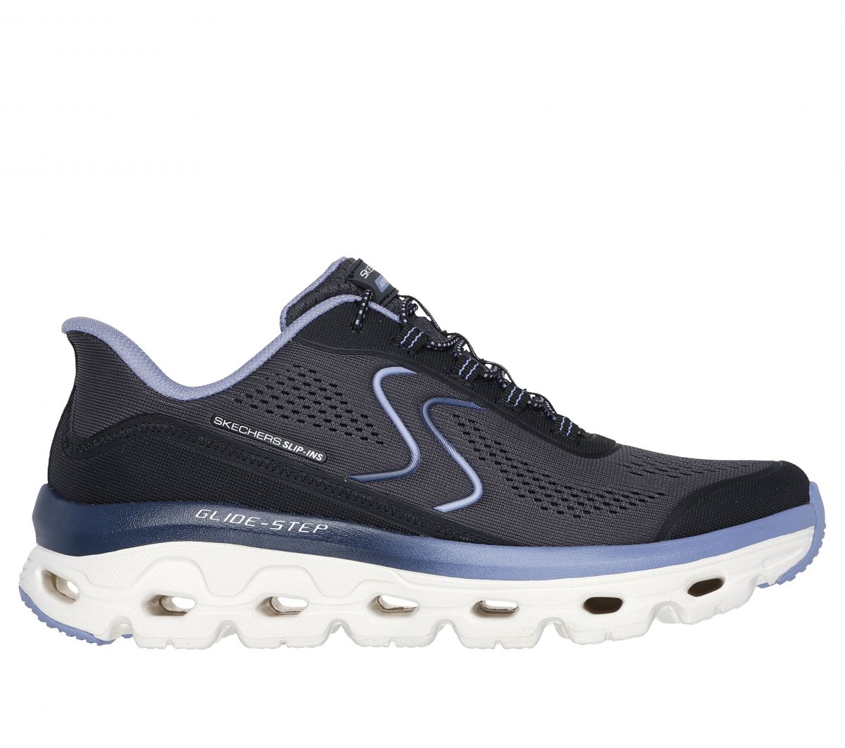 Skechers Women's Slip-Ins: Glide-Step Sole Hands Free Shoe Black/Blue - 180272-BKBL