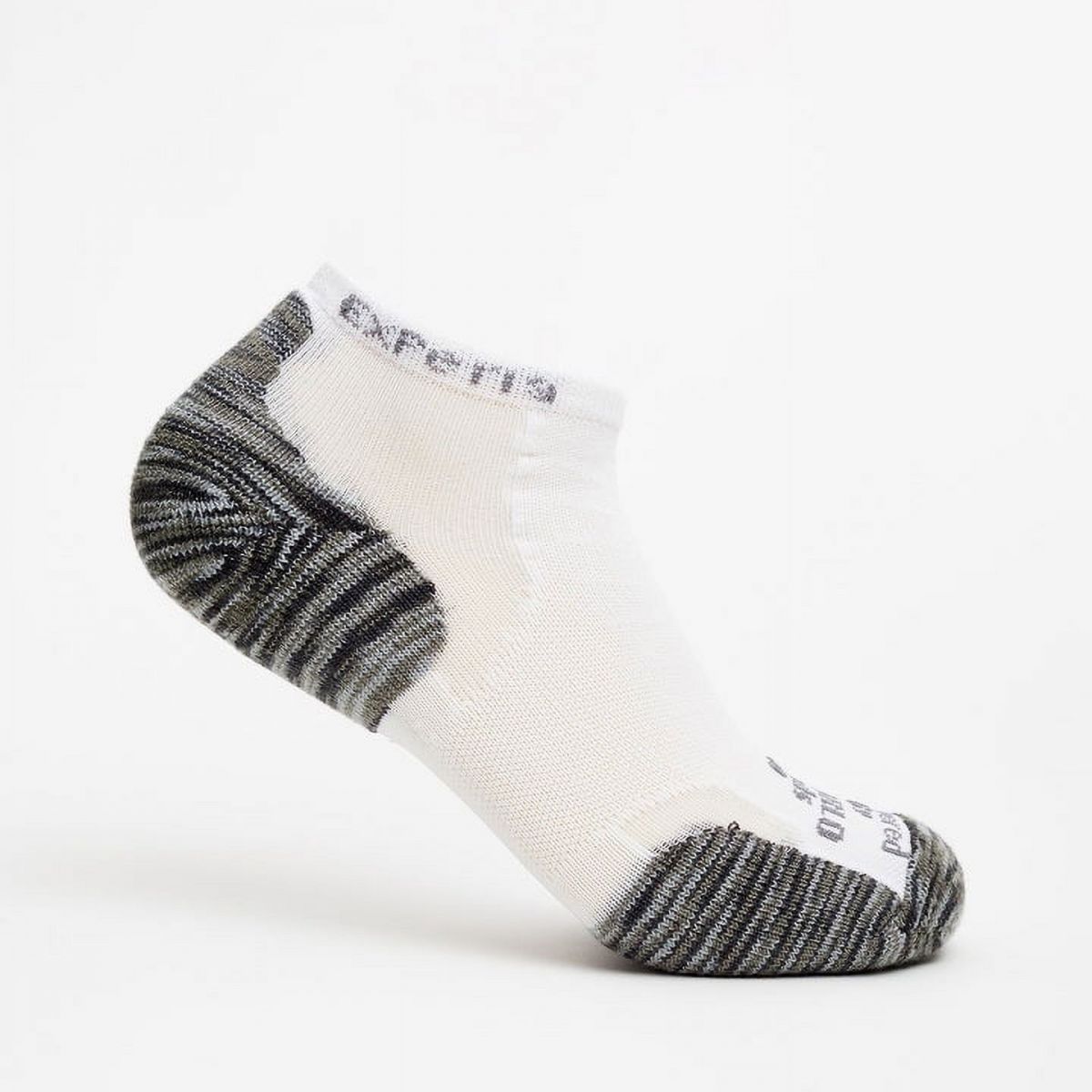 Thorlo Unisex Experia TECHFIT Light Cushion Low-Cut Socks White/Grey Tiger - XCCU-485