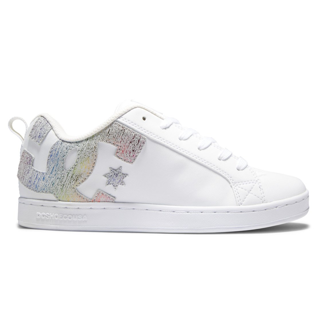 DC Shoes Women's Court Graffik Shoes White/Rainbow - 300678-TRW