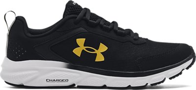 Under Armour Men's UA Charged Assert 9 Running Shoes Black/White/Metallic Gold - 3024590-007