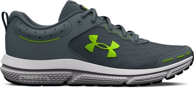 Under Armour Men's UA Charged Assert 10 Running Shoes Gravel/Gravel/Lime Surge - 3026175-100