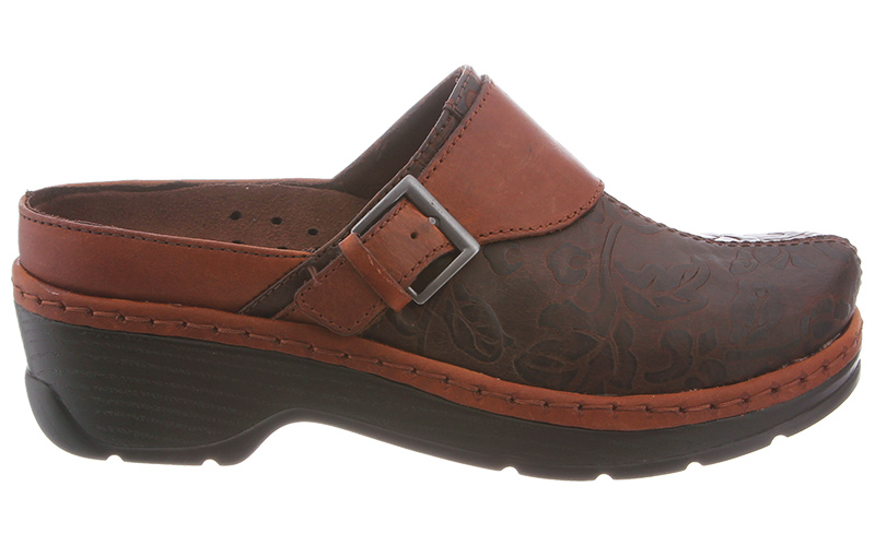 KLOGS Footwear Women's Austin Brown Flower Tooled Leather - 00130330254