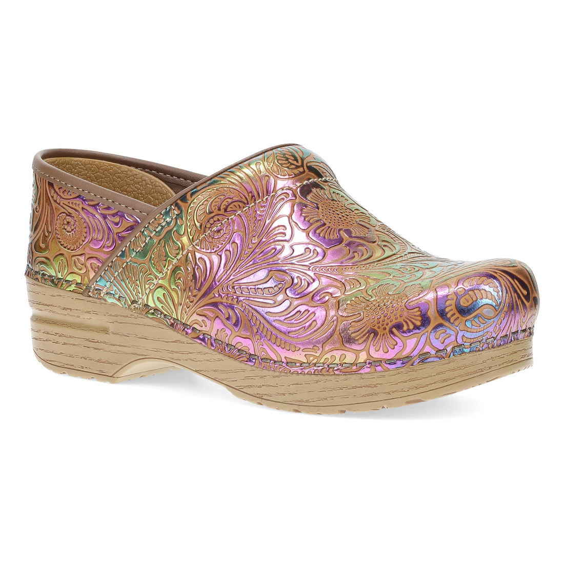 Dansko Women's Professional Clog Iridescent Tooled Leather - 3060271512