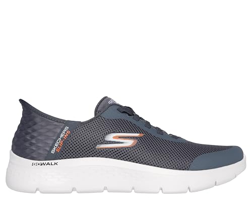 Skechers Men's Go Walk Flex Hands Free Slip-Ins Sneaker, Gray, 10 Wide