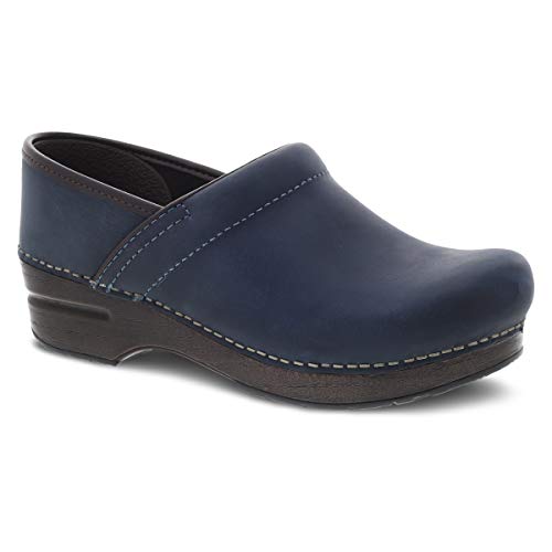 Dansko Women's Professional Clog Blue Oiled Pull Up Leather - 306547878