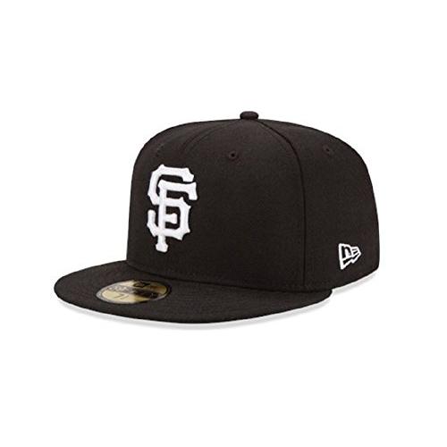 New Era MLB Black with White 59FIFTY Fitted Cap