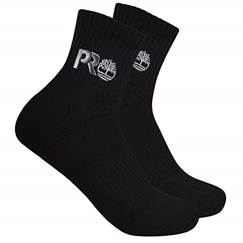 Timberland PRO Men's Down Draft Half Cushion Quarter Socks Black Heather - 43TB234976TD-BLH