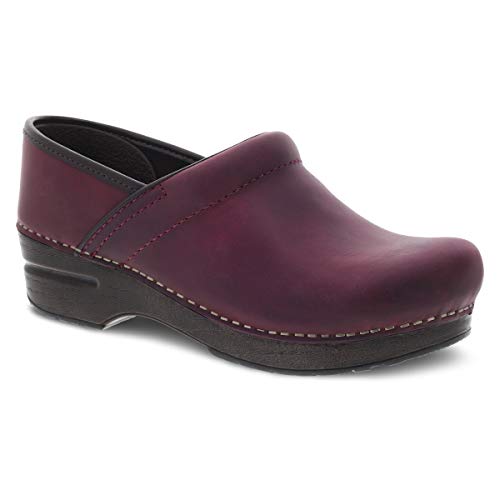 Dansko Women's Professional Clog Plum Oiled Pull Up Leather - 306597878