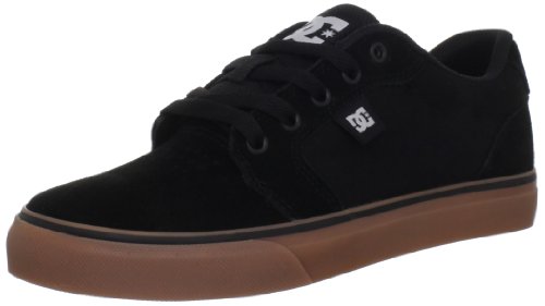 DC Men's Anvil Casual Skate Shoe, Dark Grey/White, 6.5