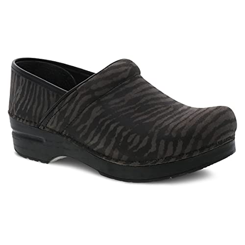 Dansko Women's Professional Clog Black Zebra Suede - 106600202