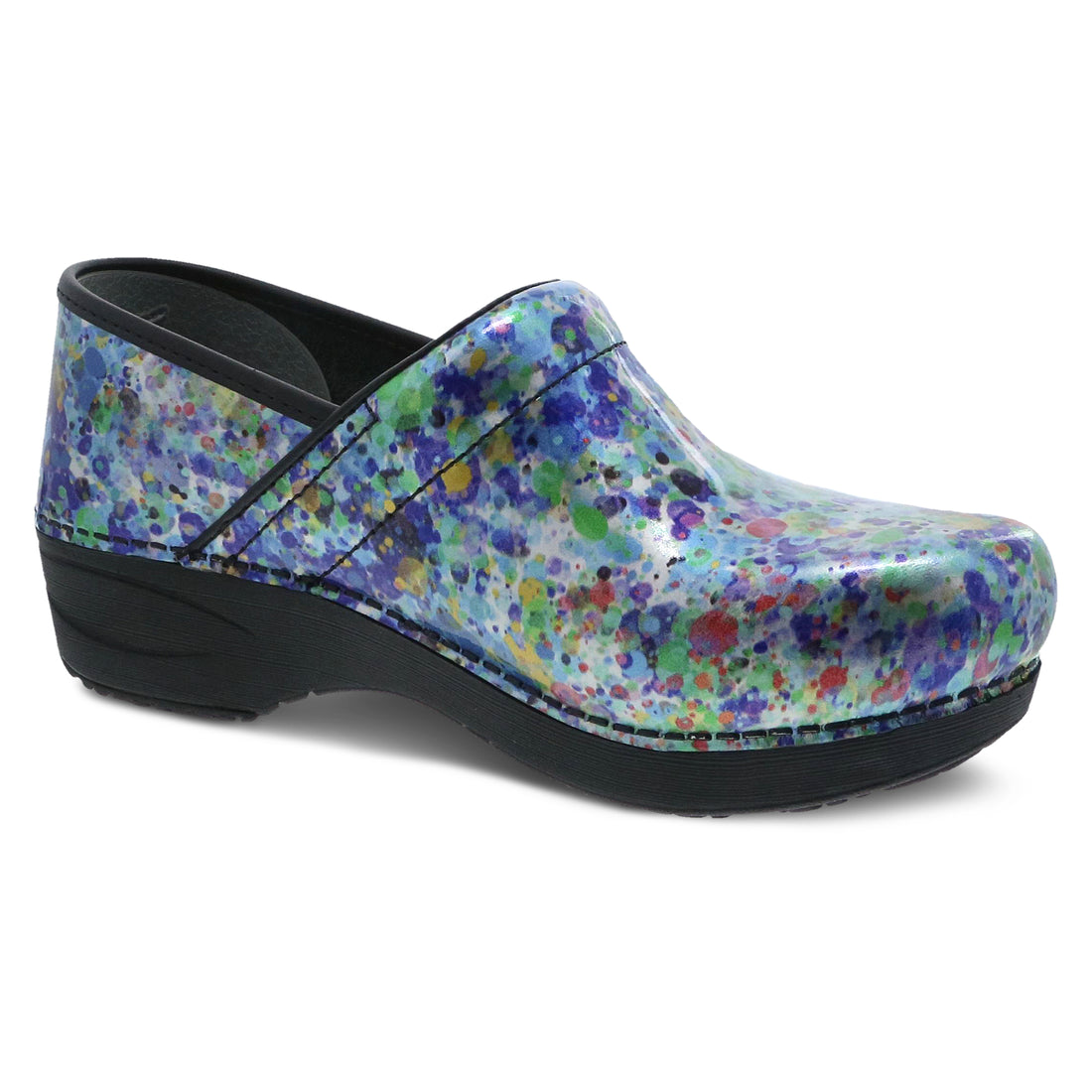 Dansko Women's XP 2.0 Clogs Watercolor Dots Patent Leather - 3950250202