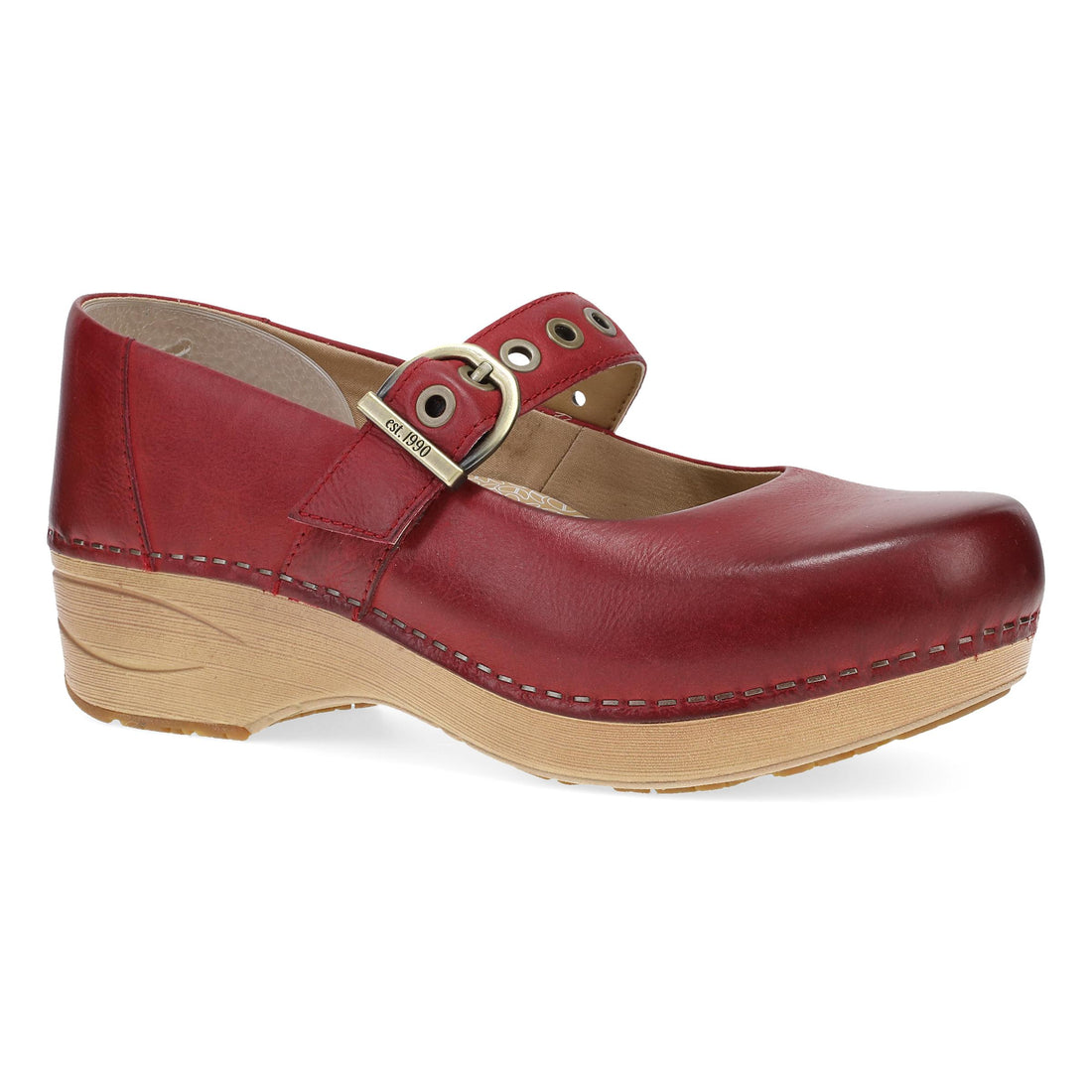 Dansko Women's XP 2.0 Mary Jane Wide Clog Red Leather - 3961041400