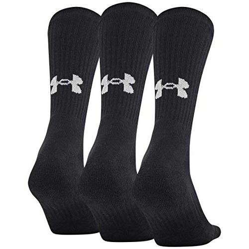 Under Armour Adult Training Cotton Crew Socks, 3-Pairs