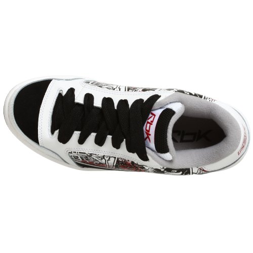 Reebok Little Kid/Big Kid RBK Pop Primo,White/Black/Red,7 M US Big Kid