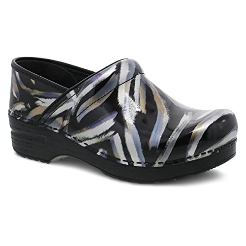 Dansko Women's Professional Clogs Metallic Brush Patent Leather - 206860202