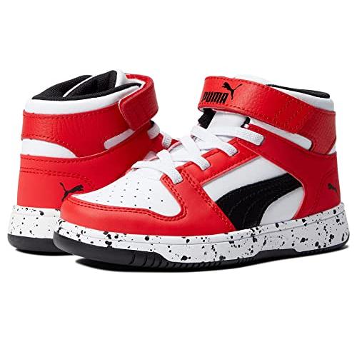 PUMA Whirlwind V Sneaker (Toddler/Little Kid),Denim/Risk Red/White/Gray,12 M US Little Kid
