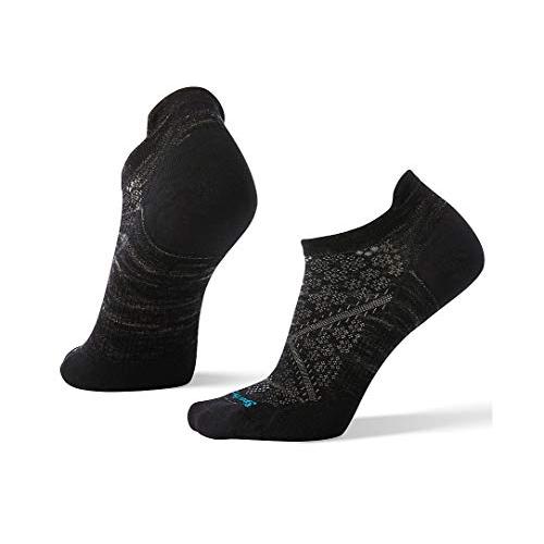 Smartwool Women's PhD Run Micro Ultra Light Merino Wool Socks, White-Light Gray, Large