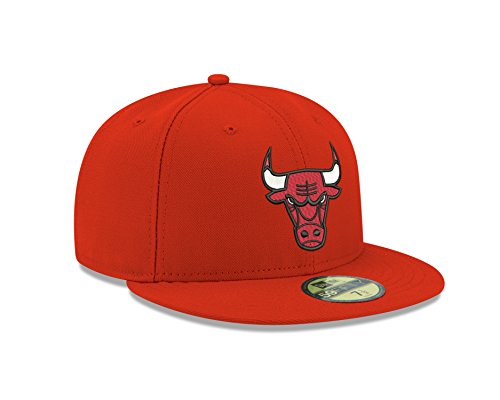 NBA Chicago Bulls Men's Official 59FIFTY Fitted Cap, 7.875, Red