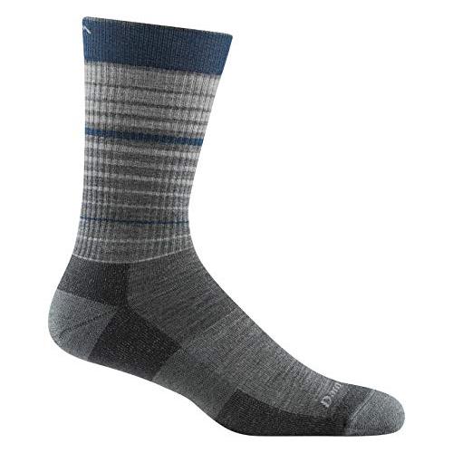 Darn Tough Men's Frequency Crew Lightweight with Cushion Sock Gray - 6036-GRAY
