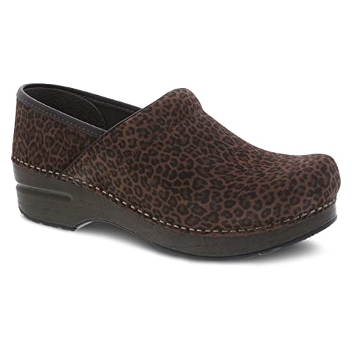 Dansko Women's Professional Clogs Mini Leopard Suede - 106567878