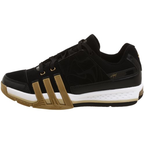 adidas Men's TS Creator Lo Basketball Shoe,Black/Gold/Silver,8 M US