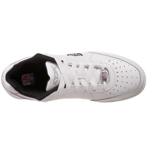 Reebok Men's NFL Raiders Recline Lining Sneaker,White/Black/Silver,9.5 M