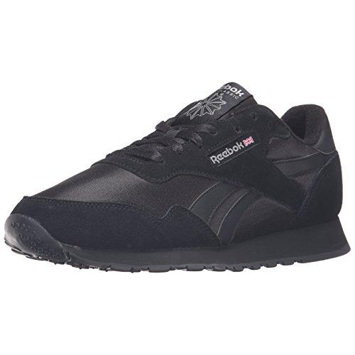 Reebok Men's Royal Nylon Classic Sneaker Black/Black/Carbon - BD1554