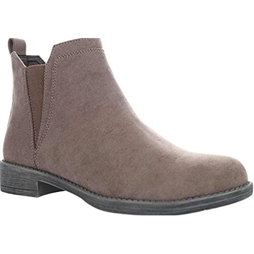 Propet Women's Tandy Side-Zip Ankle Boot Smoked Taupe Microfiber - WFV065PSMT