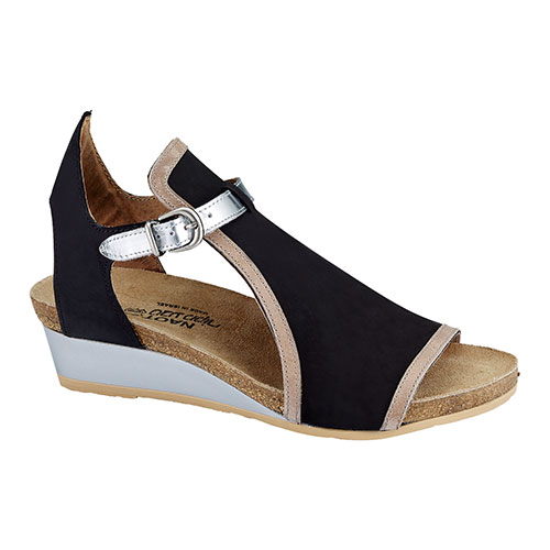 Naot Women's Fiona Black/Khaki Beige/Silver - 5042-NIY