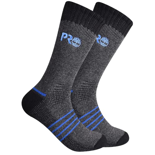 Timberland PRO Men's Marled Heavyweight Full Cushion Boot Socks Charcoal Heather (2 pairs) - 43TB302353TD-010