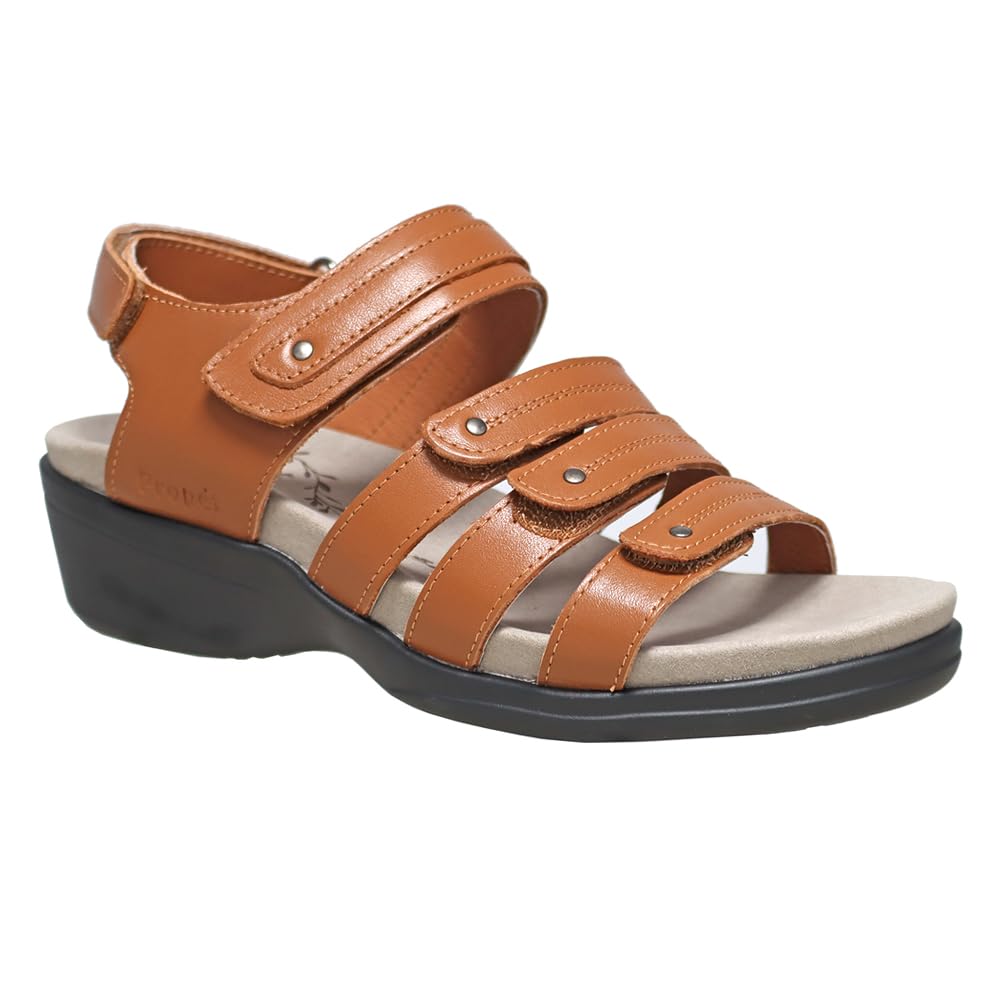 Propet Women's Ainsley Sandal Chestnut Leather - WSX213LCST