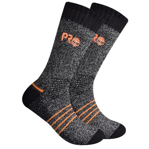 Timberland PRO Men's Marled Heavyweight Full Cushion Boot Socks Black (2 pairs) - 43TB302353TD-001