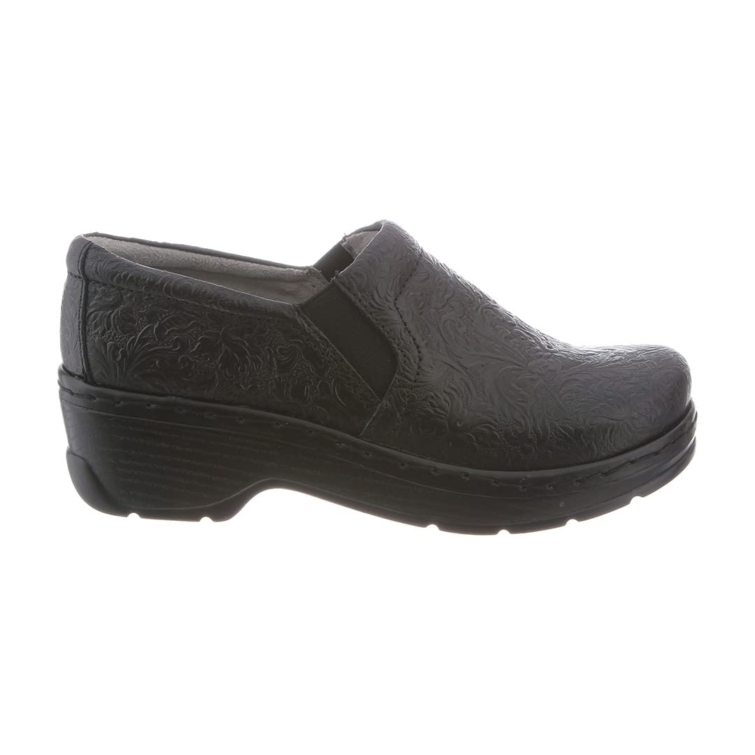 KLOGS Footwear Women's Naples Black Tooled Leather - 00130010066
