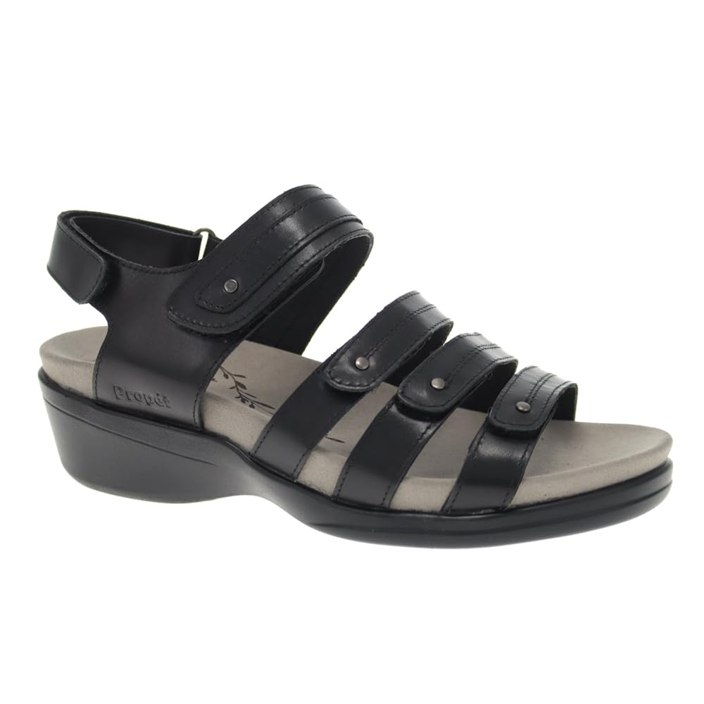Propet Women's Ainsley Sandal Black Leather - WSX213LBLK