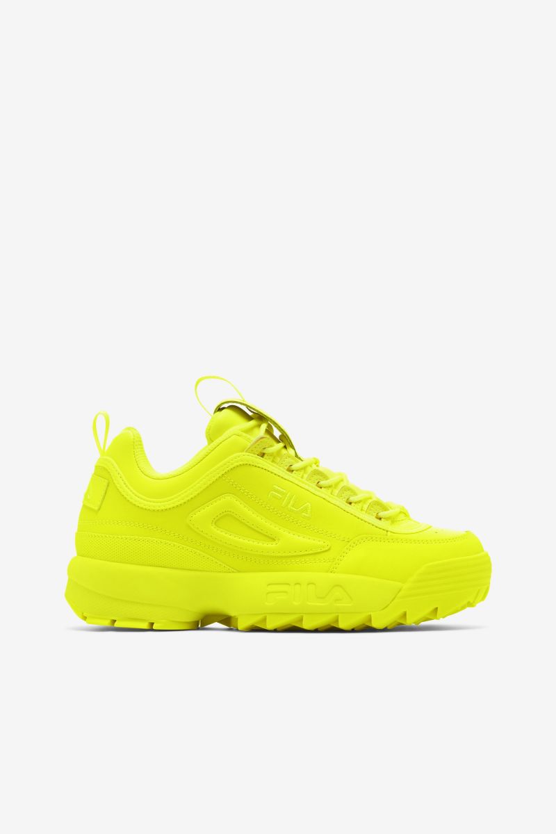 FILA Women's Disruptor II Sneaker Safety Yellow/Safety Yellow/Safety Yellow - 5XM01763-700