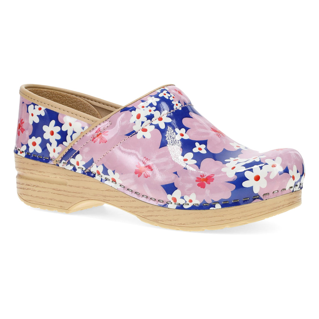 Dansko Women's Professional Clog Pink Bloom Patent - 706811421