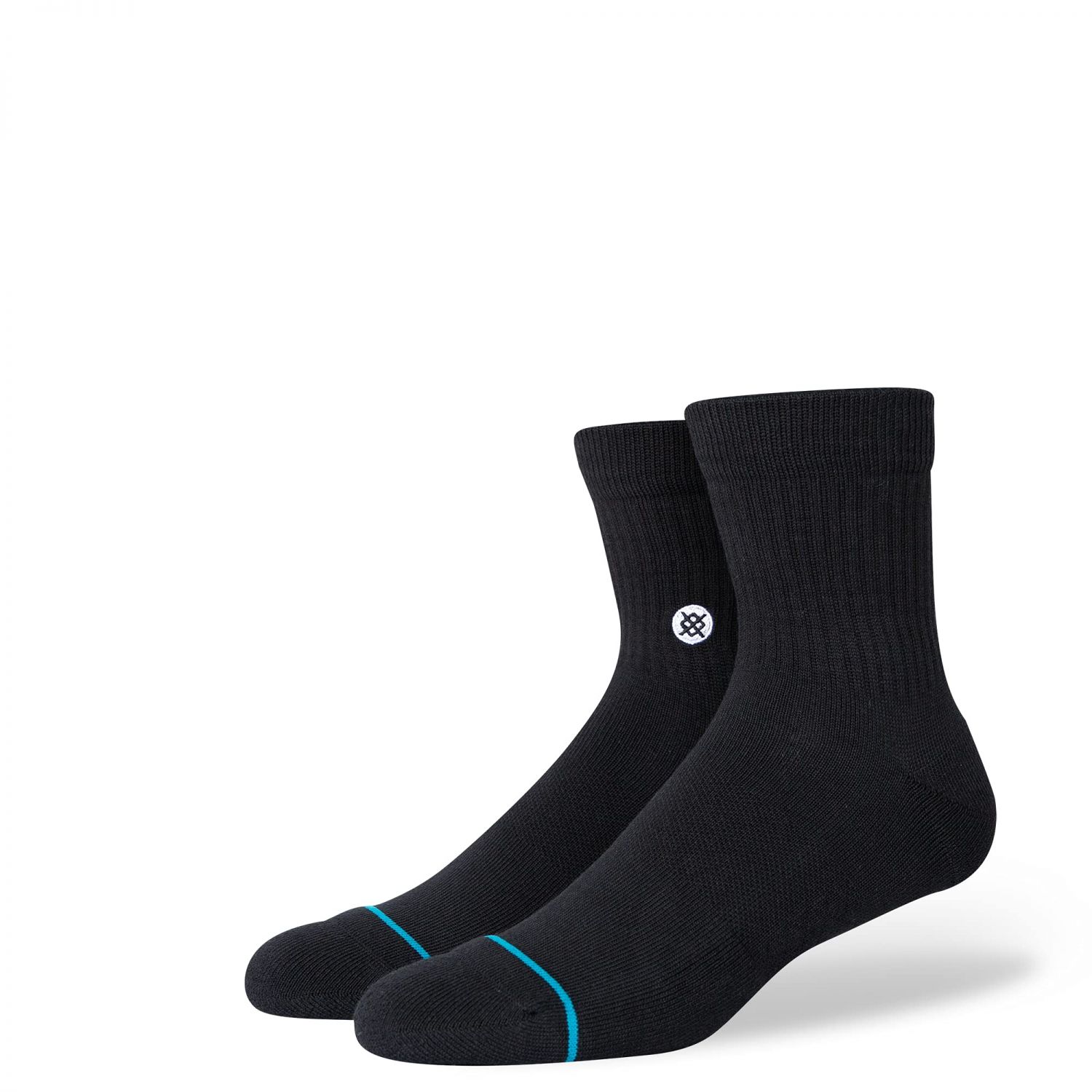 Stance Icon Quarter Socks 3-Pack, Black, Large