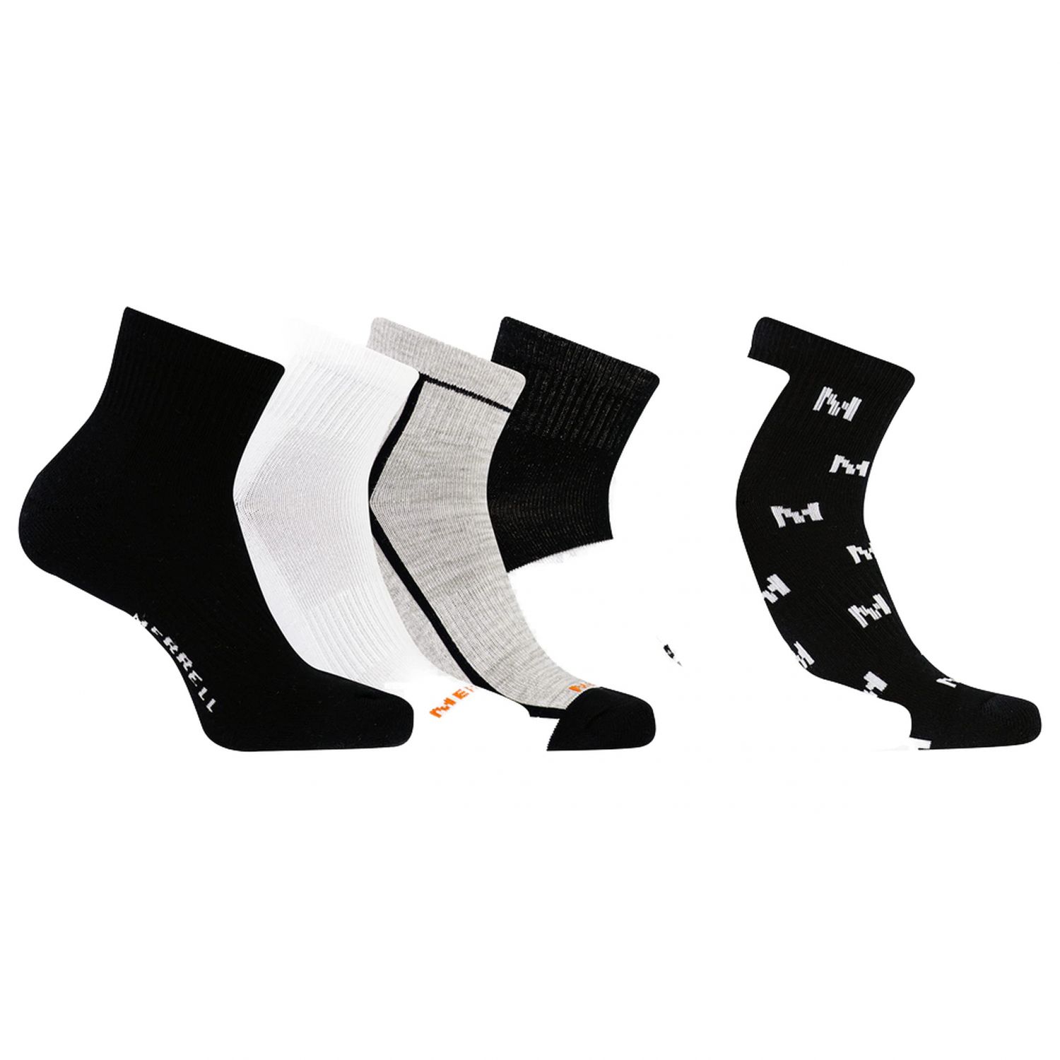 Merrell Unisex Recycled Cushion Hiking Ankle Sock - Arch Support and Moisture Wicking 6 pair per pack, Black Multi-Colored,9.5-12 Women's / 8.5-13