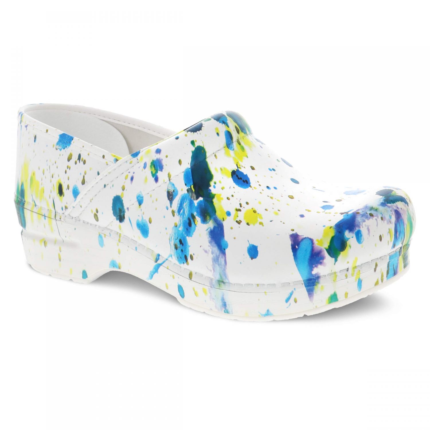 Dansko Women's Professional Clog Paint Splash Leather - 006990101
