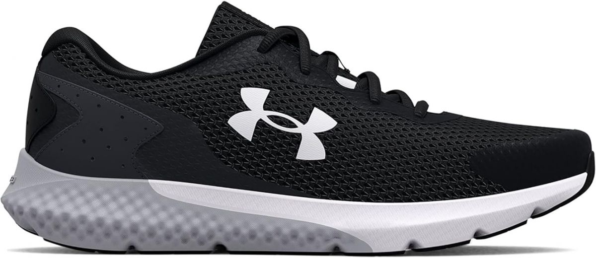 Under Armour Men's UA Charged Rogue 3 Road Running Shoes Black/Mod Gray/White - 3024877-002