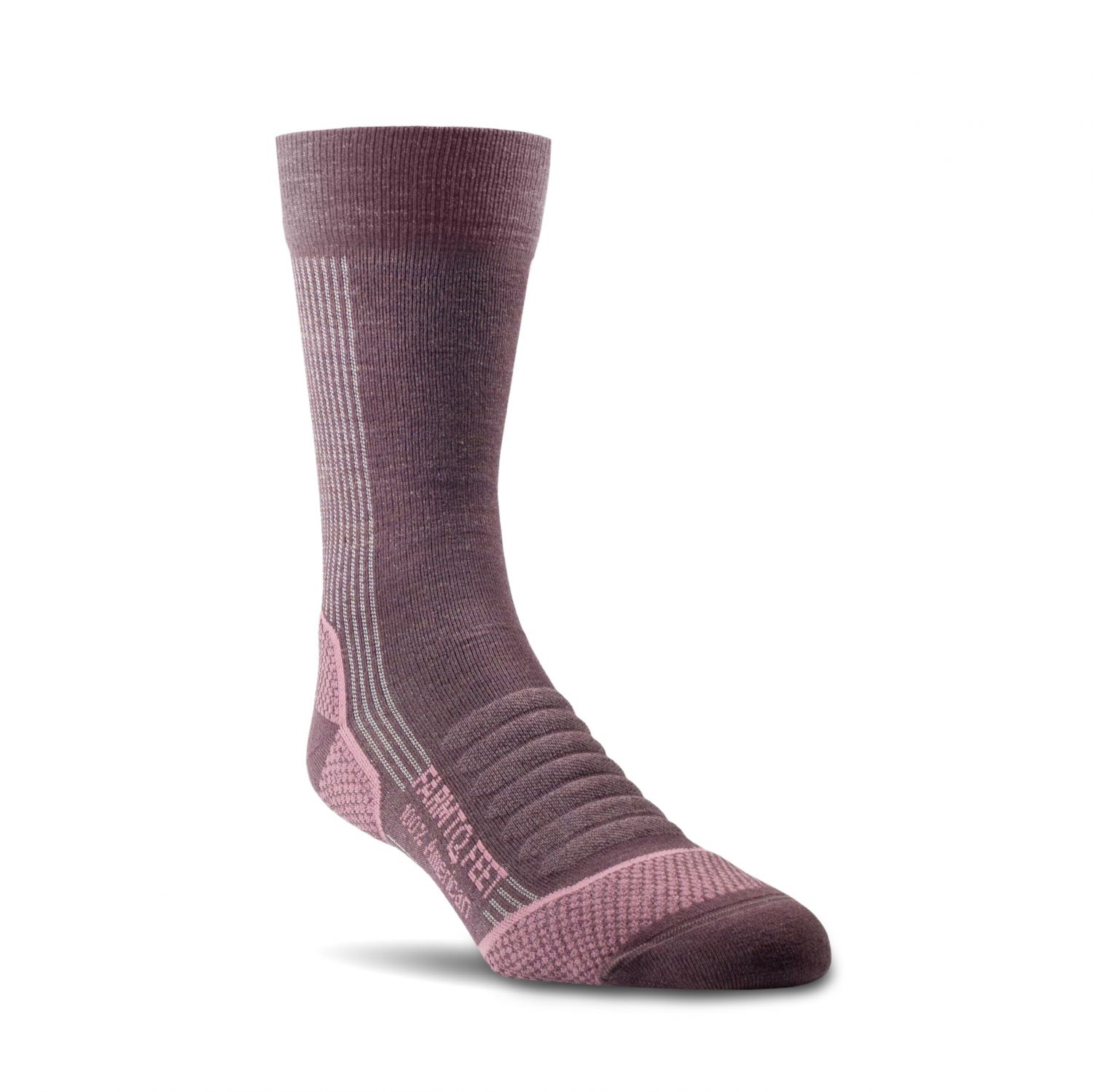 Farm to Feet Unisex American Trail Damascus Light Targeted Cushion Crew Hiking Socks Dewberry - 8985-650