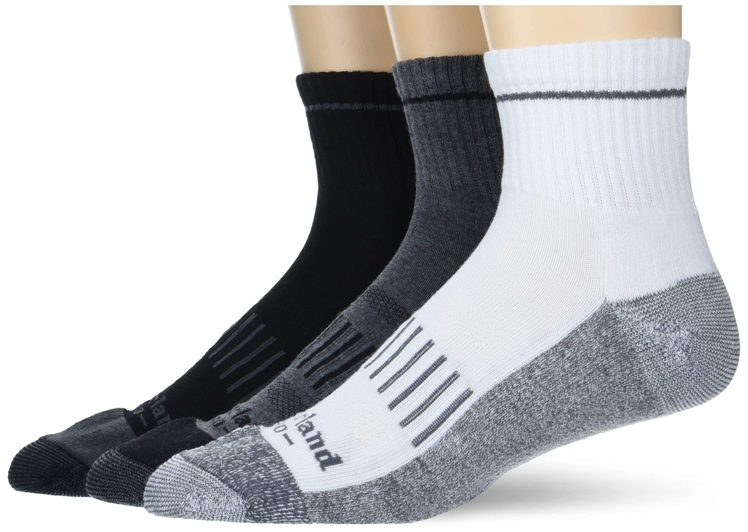 Timberland PRO Men's Rugged Accent Half Cushion Quarter Socks Multi (3 pairs) - 43TB302379TD-M05