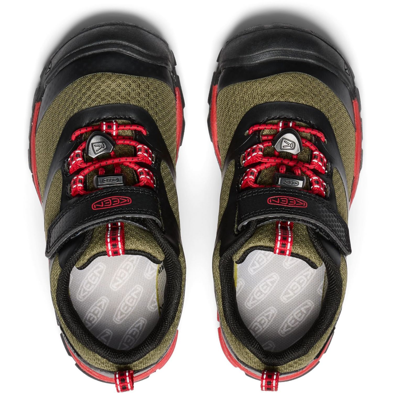 KEEN Unisex Kid's Walking Sneakers, Martini Olive Red Carpet, US:9