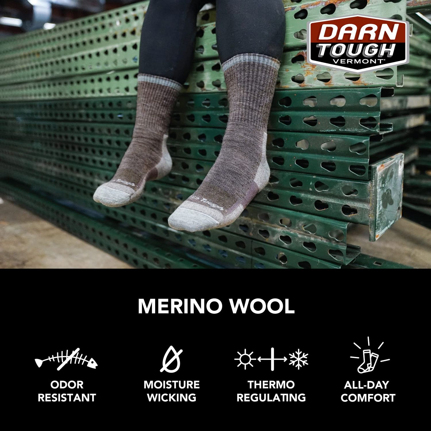 Darn Tough Women's 1/4 Steely Midweight with Full Cushion Toe Box Work Sock (Style 2016) - Indigo, Medium