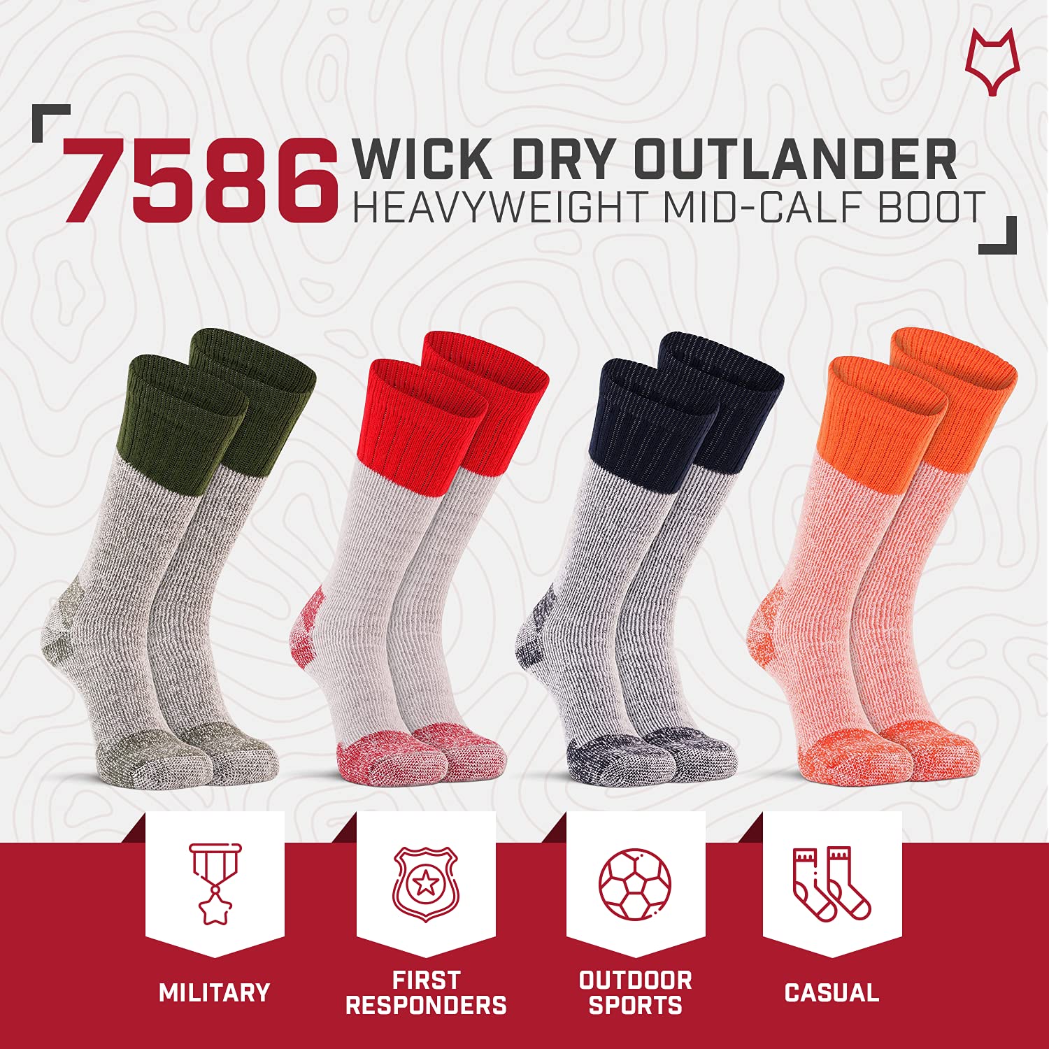 FoxRiver womens Wick Dry Outlander Heavyweight Boot & Field Mid-calf hiking